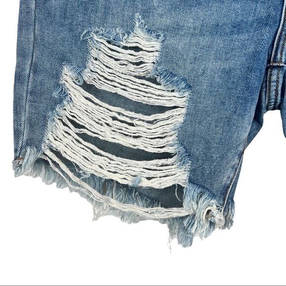 ONE TEASPOON Denim Shorts in Medium Wash Denim Size 26 - Picture 4 of 14